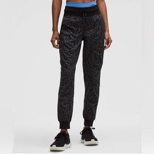 Lululemon Dance Studio Mid-Rise Joggers, Leopard Warp Black, 8
